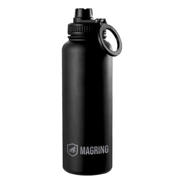 Garrafa Térmica com Suporte MagSafe, Aço Inoxidável - 540ml - Preta -  MagRing - Gshield