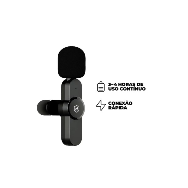 Encontraproduto.com.br - Microfone de Lapela Magnética Sem Fio com Redução de Ruído GS-10922