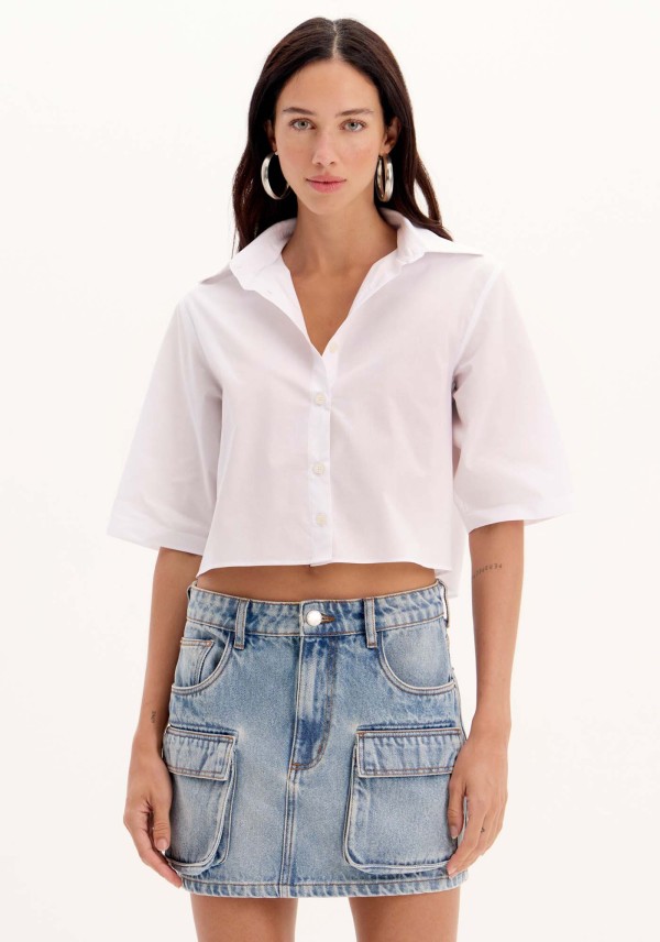 Encontraproduto.com.br - Camisa Curta com Manga Curta