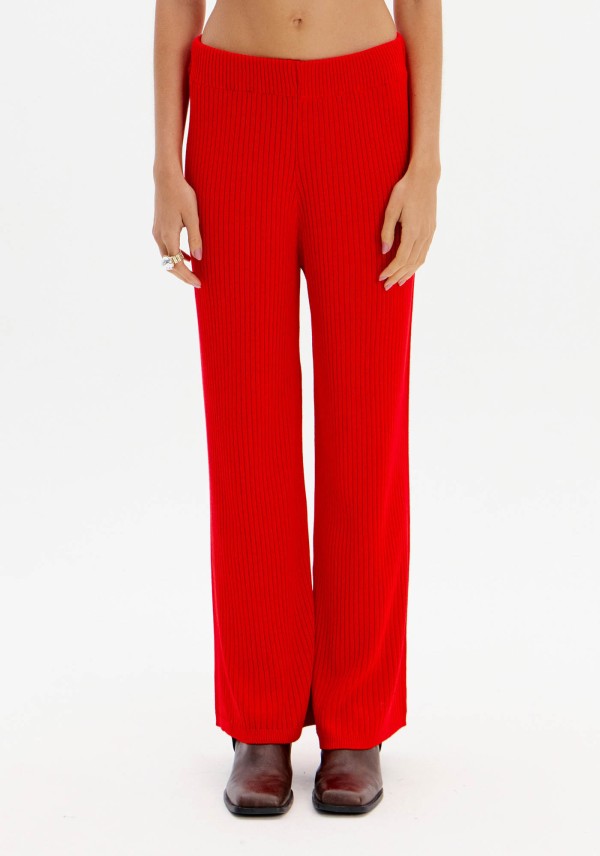 Encontraproduto.com.br - Calça Tricot Wide Leg