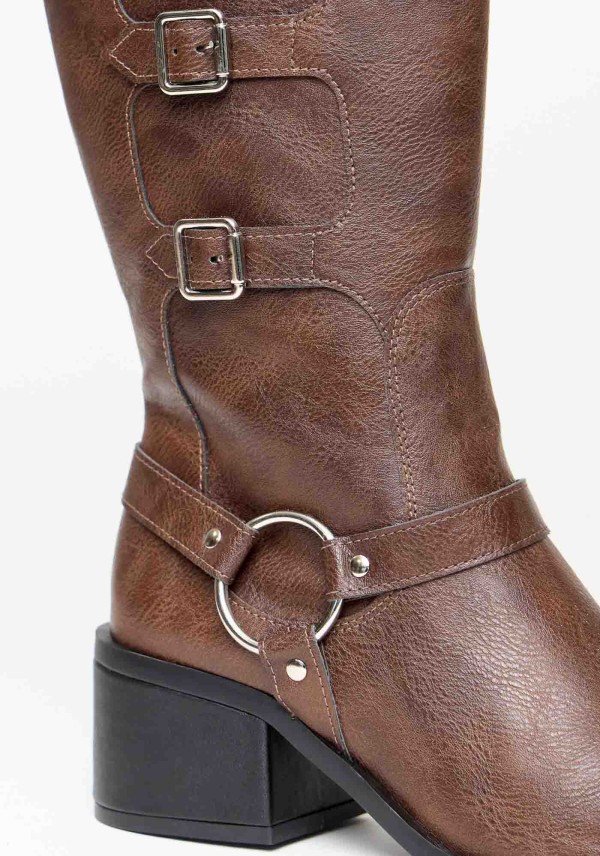 Encontraproduto.com.br - Bota Montaria Cano Longo Fivelas