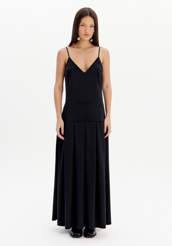 Encontraproduto.com.br - Vestido Midi com Pregas