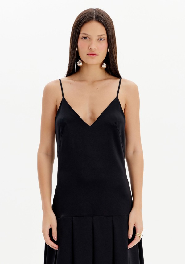Encontraproduto.com.br - Vestido Midi com Pregas