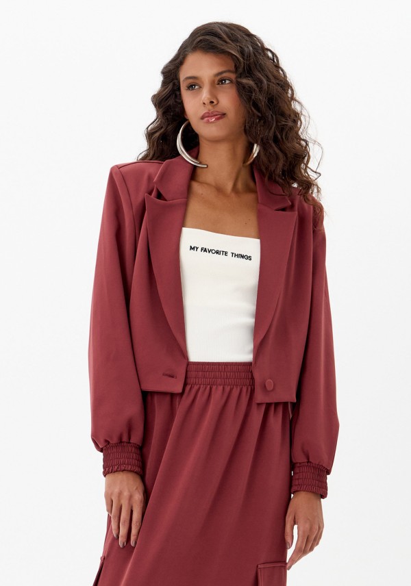Blazer Alfaiataria Cropped