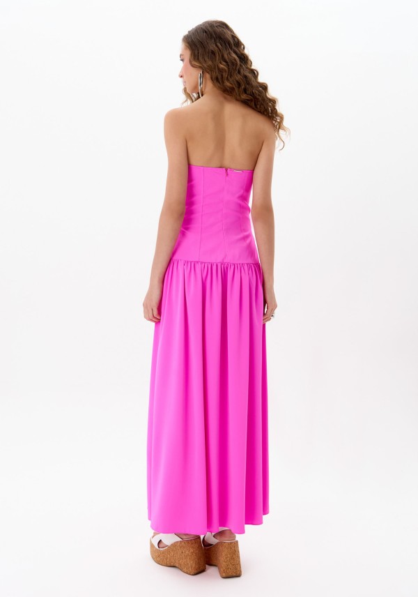 Encontraproduto.com.br - Vestido Super Midi Sem Alças