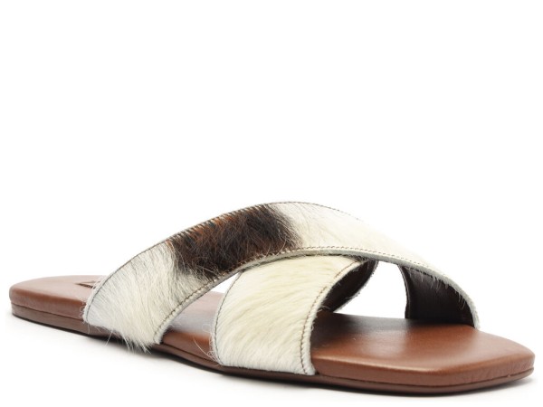 Encontraproduto.com.br - Chinelo Schutz Casual Flats Bege e Marrom