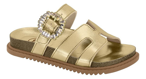Chinelo Infantil Molekinha Metalizado Dourado