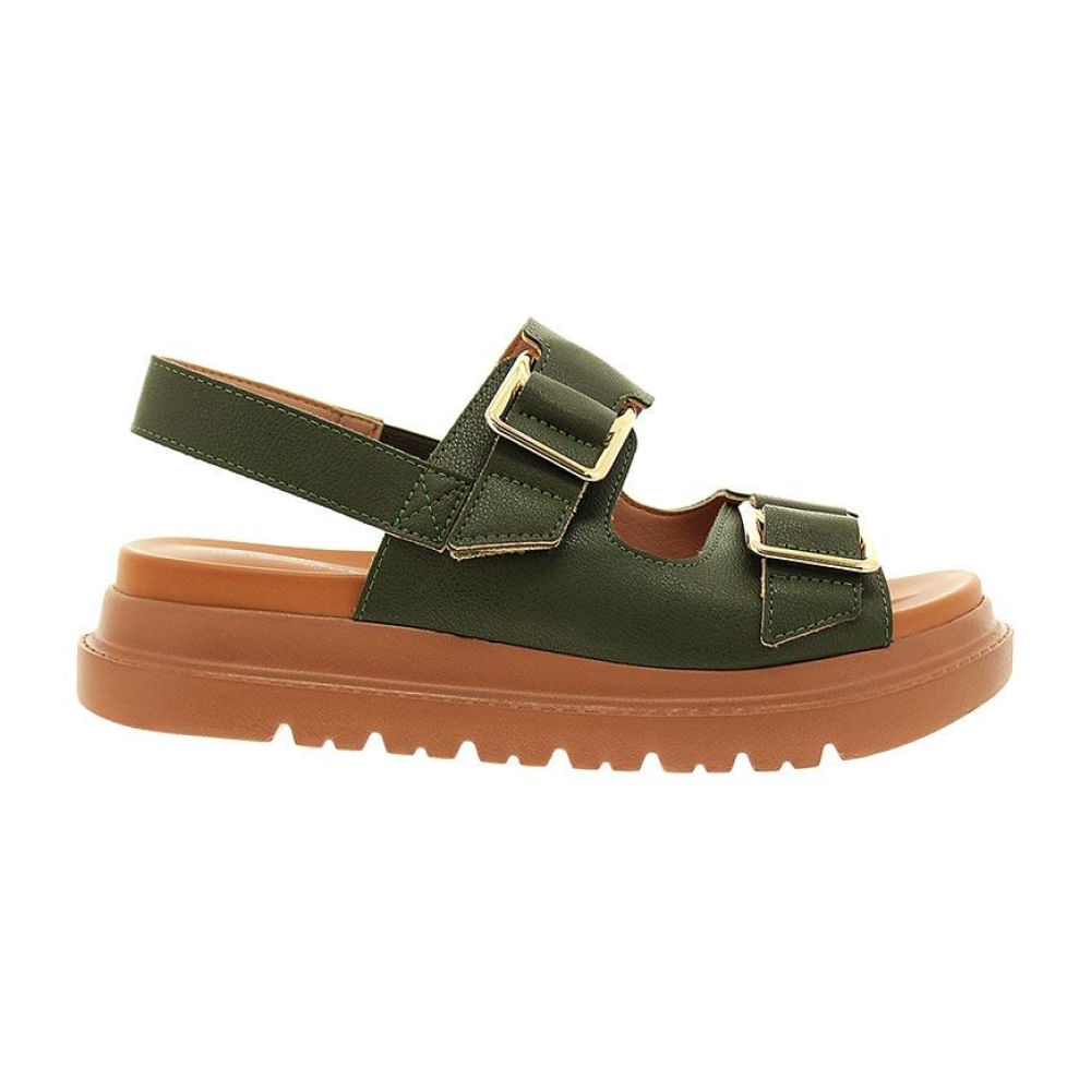 Encontraproduto.com.br - Sandália Feminina Modare Com Fivelas Verde