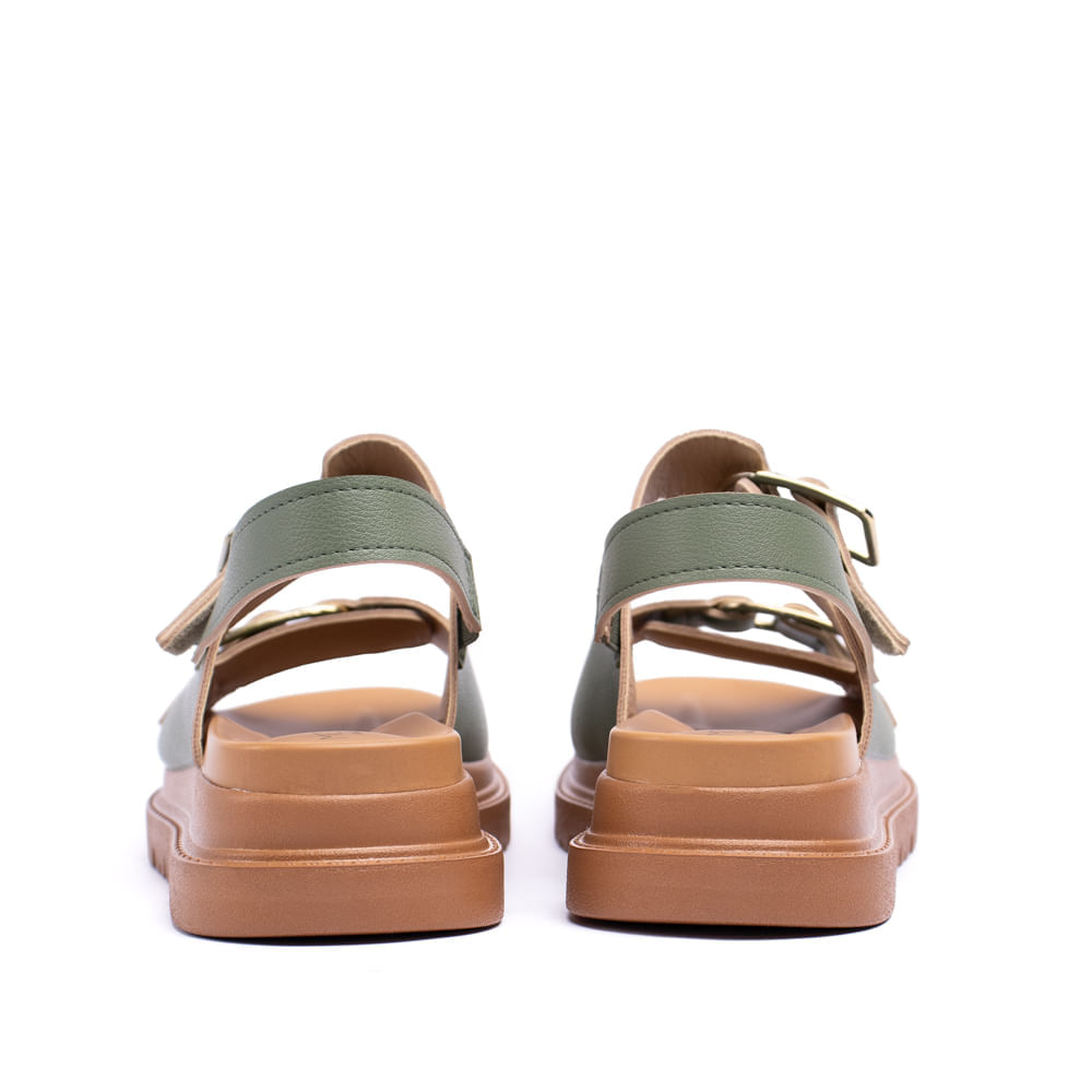 Encontraproduto.com.br - Sandália Feminina Modare Com Fivelas Verde