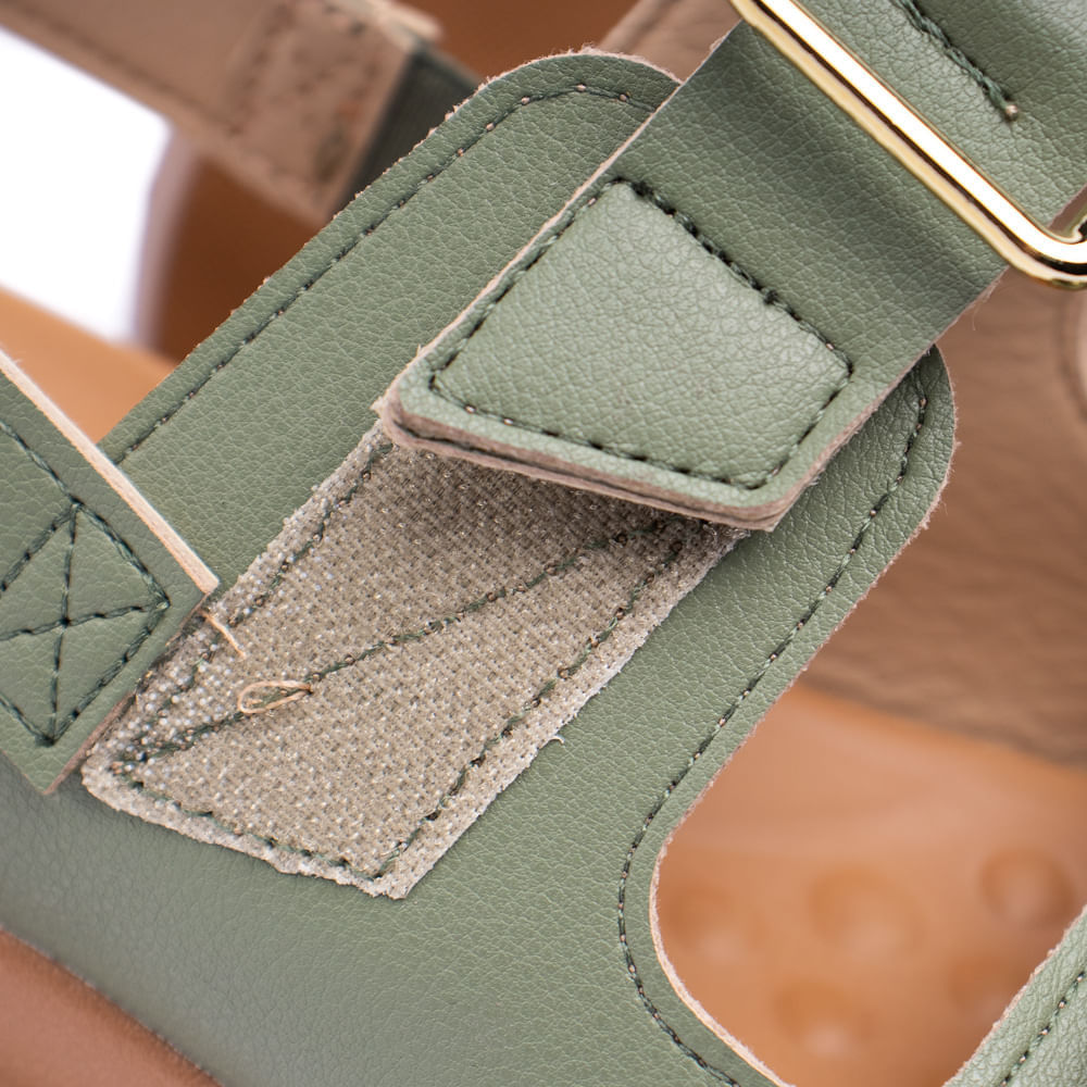Encontraproduto.com.br - Sandália Feminina Modare Com Fivelas Verde