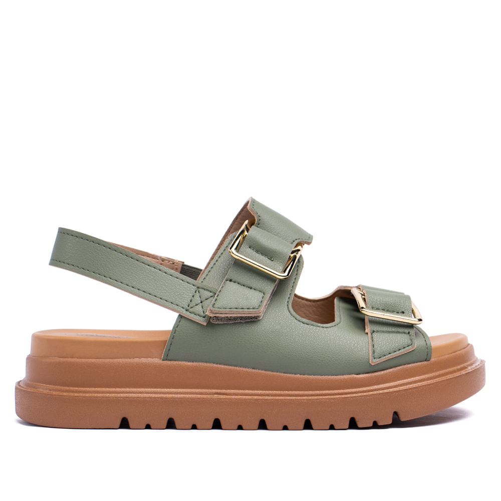 Encontraproduto.com.br - Sandália Feminina Modare Com Fivelas Verde