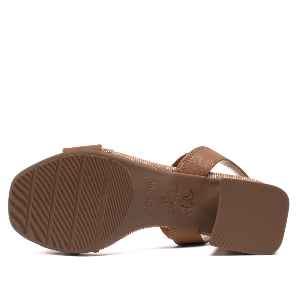 Encontraproduto.com.br - Sandália Salto Modare Camel Feminina