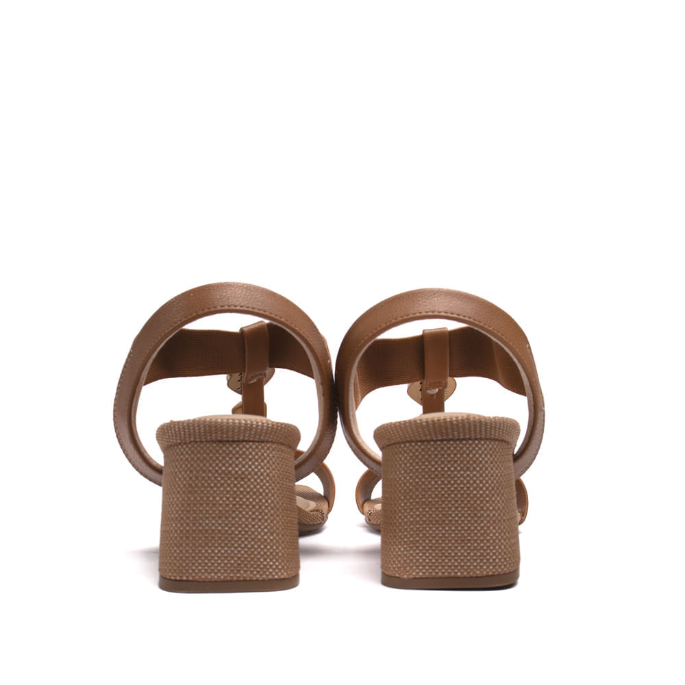 Encontraproduto.com.br - Sandália Salto Modare Camel Feminina