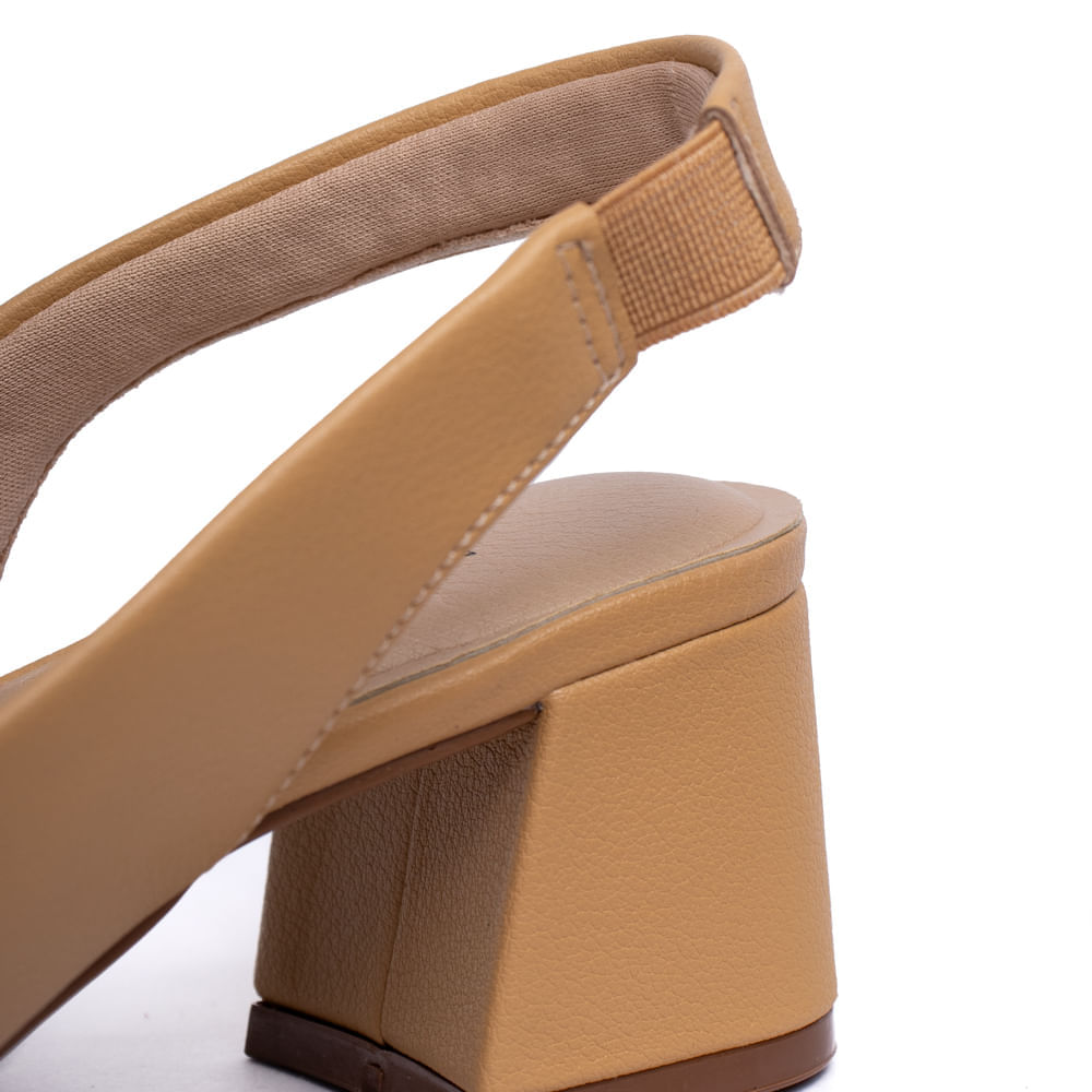Encontraproduto.com.br - Sapato Feminino Modare Slingback Com Bico Redondo Areia