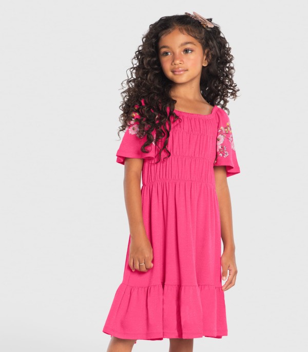 Vestido Infantil Feminino Trick Nick Rosa