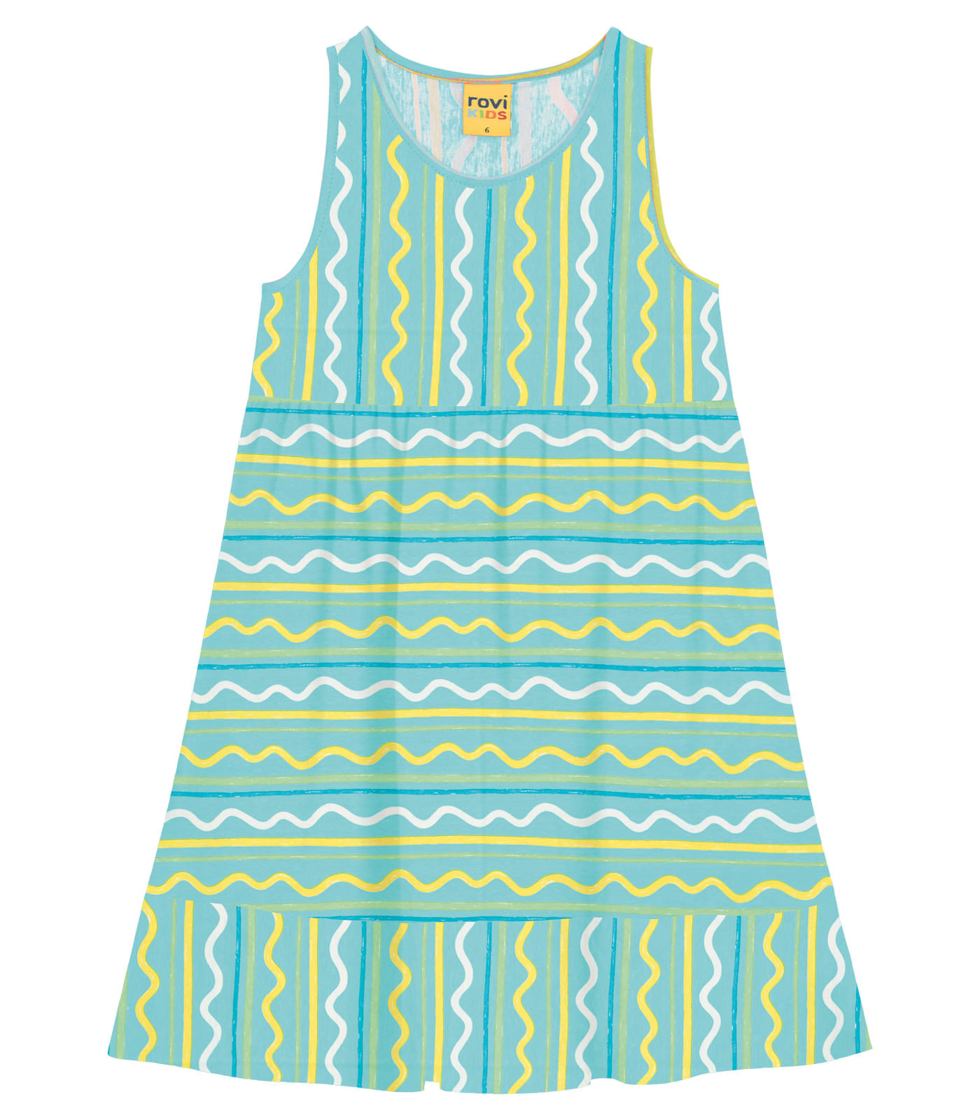 Vestido Infantil Menina Estampado Rovi Kids Azul