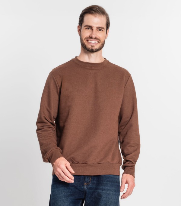Encontraproduto.com.br - Blusão Moletom Masculino Alfaiataria Kohmar Marrom
