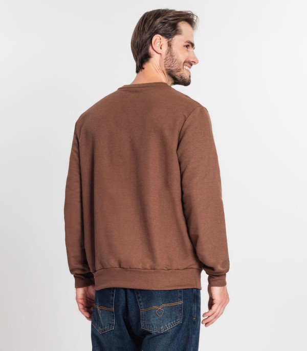 Encontraproduto.com.br - Blusão Moletom Masculino Alfaiataria Kohmar Marrom