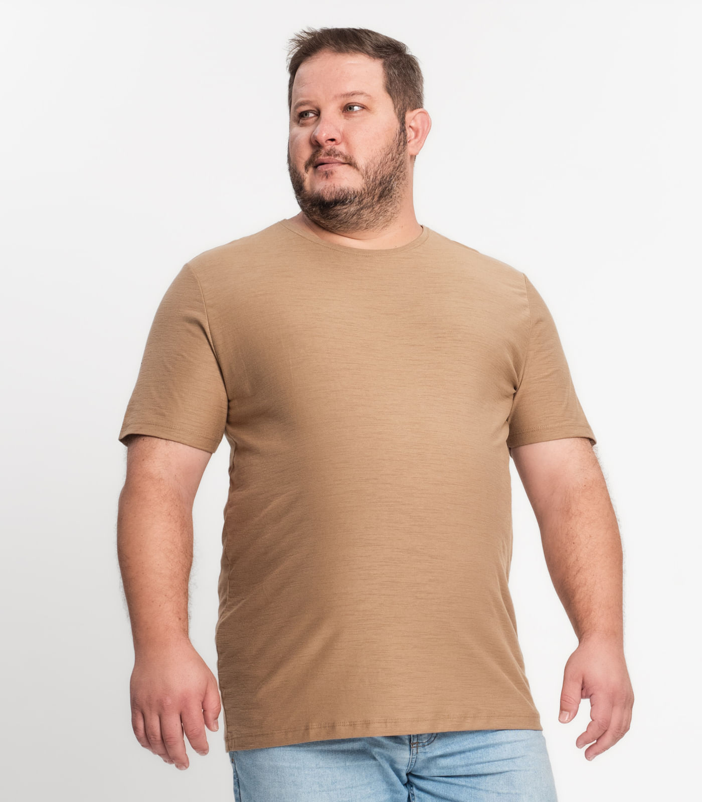 Camiseta Flamé Plus Size Masculino Kohmar Marrom