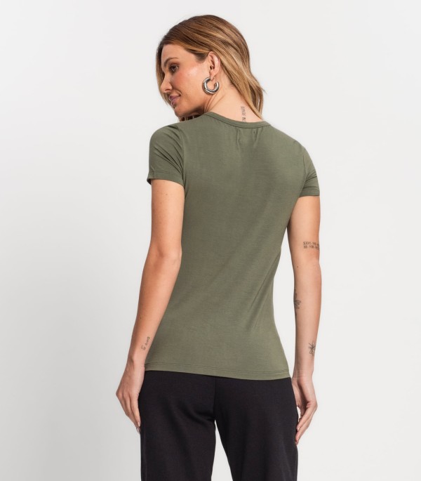 Encontraproduto.com.br - Blusa Feminina Viscose Com  Elastano Kohmar Verde