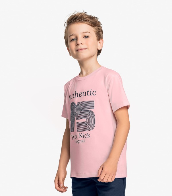 Encontraproduto.com.br - Conjunto Infantil Camiseta Com Bermuda Trick Nick Rosa