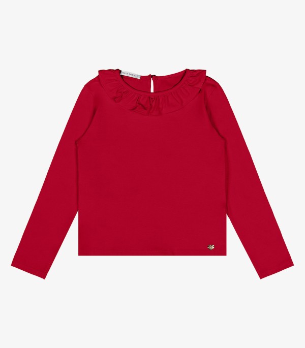 Encontraproduto.com.br - Blusa Infantil Manga Longa Cotton Trick Nick Vermelho