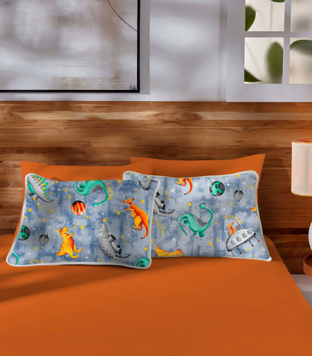 Encontraproduto.com.br - Jogo de Cama Casal Game On Vivaldi Laranja