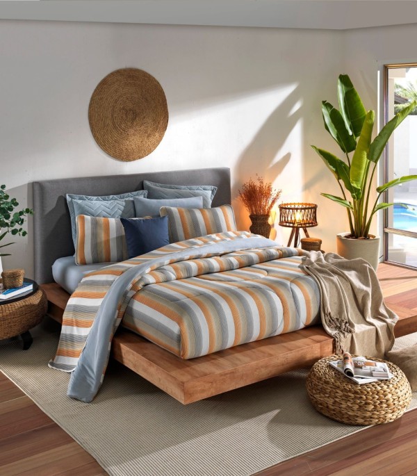 Encontraproduto.com.br - Edredom Solteiro Estampado Vivaldi Azul