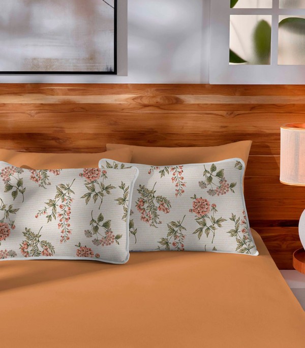 Encontraproduto.com.br - Jogo de Cama Queen Premium Fio Penteado Vivaldi Laranja