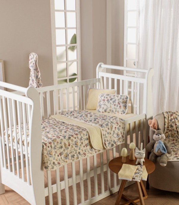 Encontraproduto.com.br - Edredom Bebê Estampado Vivaldi Bege