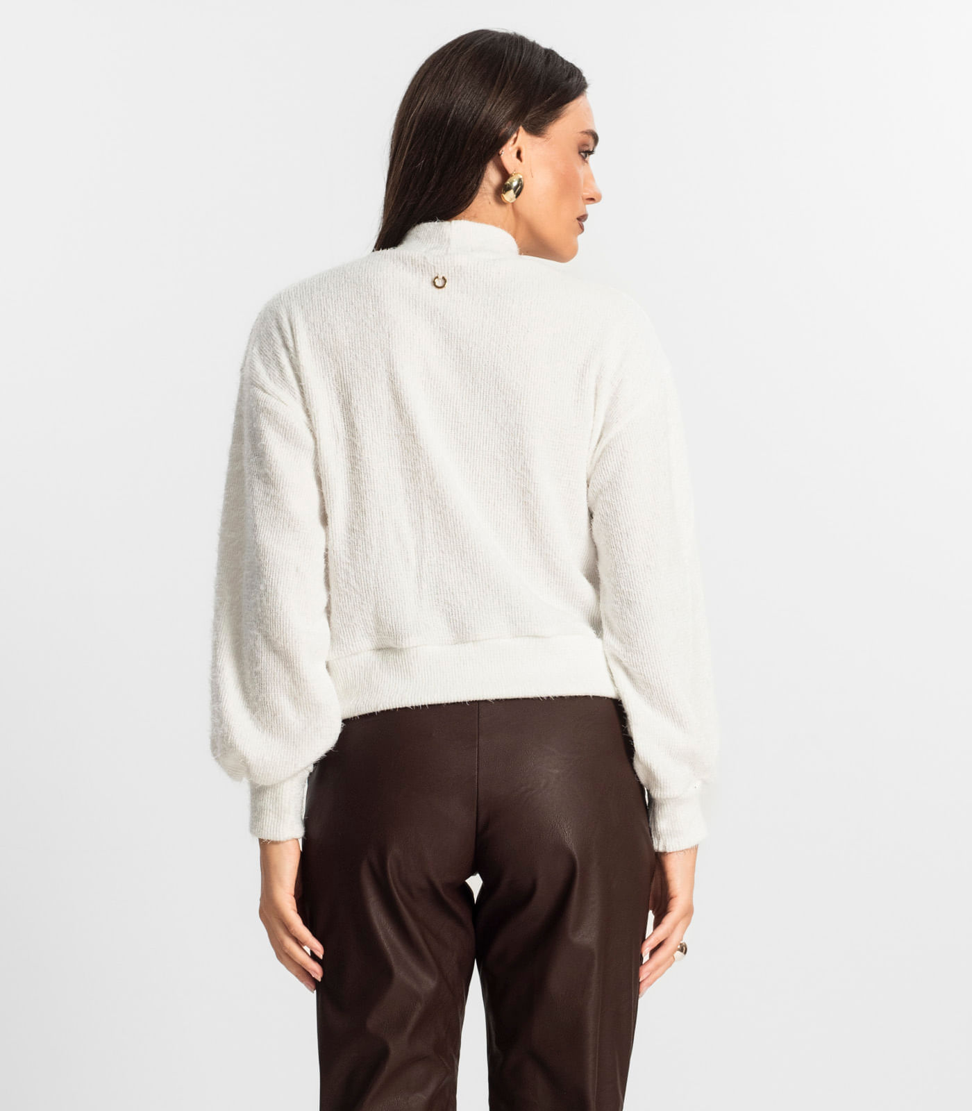 Encontraproduto.com.br - Blusão Feminino Tricô Endless Bege