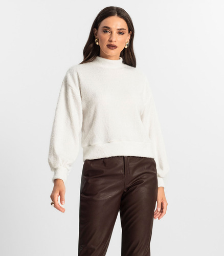 Encontraproduto.com.br - Blusão Feminino Tricô Endless Bege