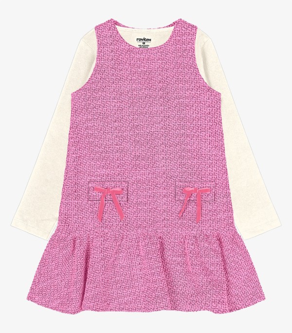 Encontraproduto.com.br - Conjunto Vestido Com Blusa Trick Nick Rosa