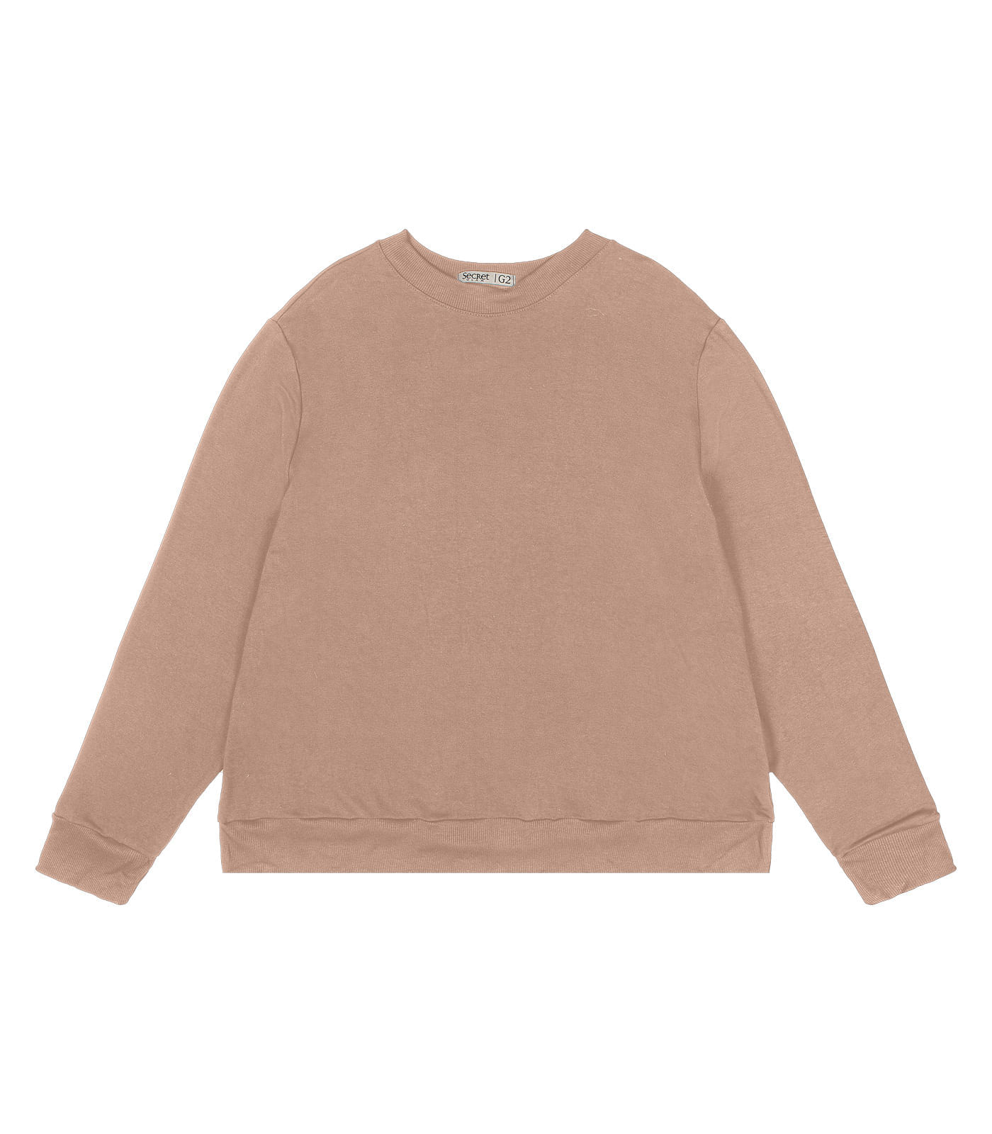 Blusão Feminino Plus Size Manga Longa Secret Glam Marrom