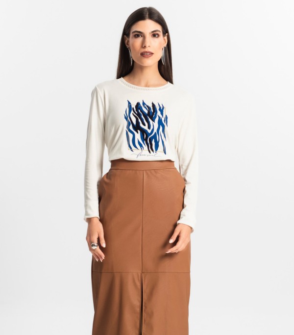 Encontraproduto.com.br - Blusa Manga Longa Endless Bege