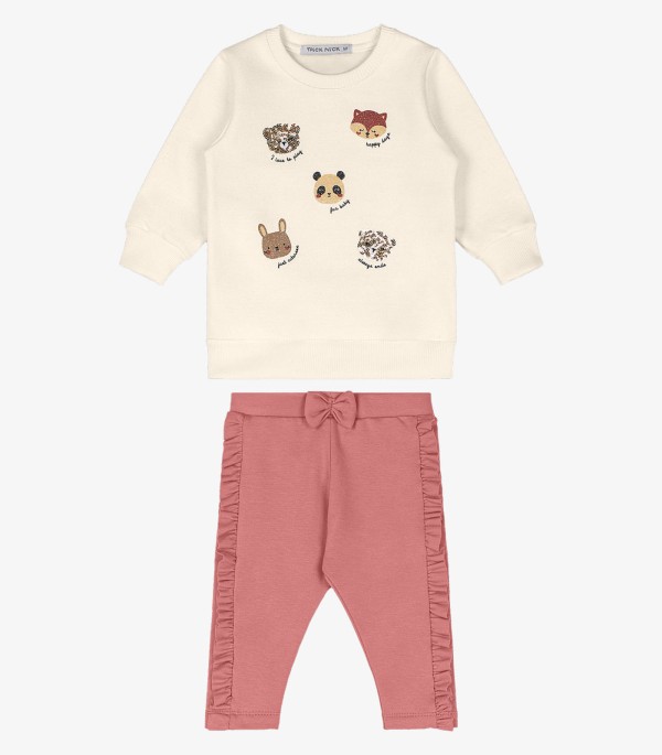 Encontraproduto.com.br - Conjunto Blusão Com Legging Trick Nick Bege