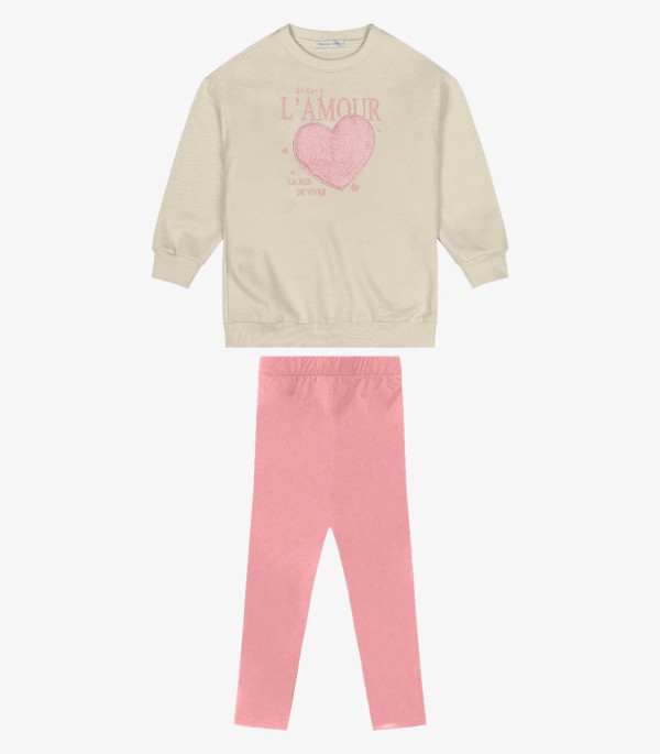 Encontraproduto.com.br - Conjunto Blusão Com Legging Trick Nick Bege