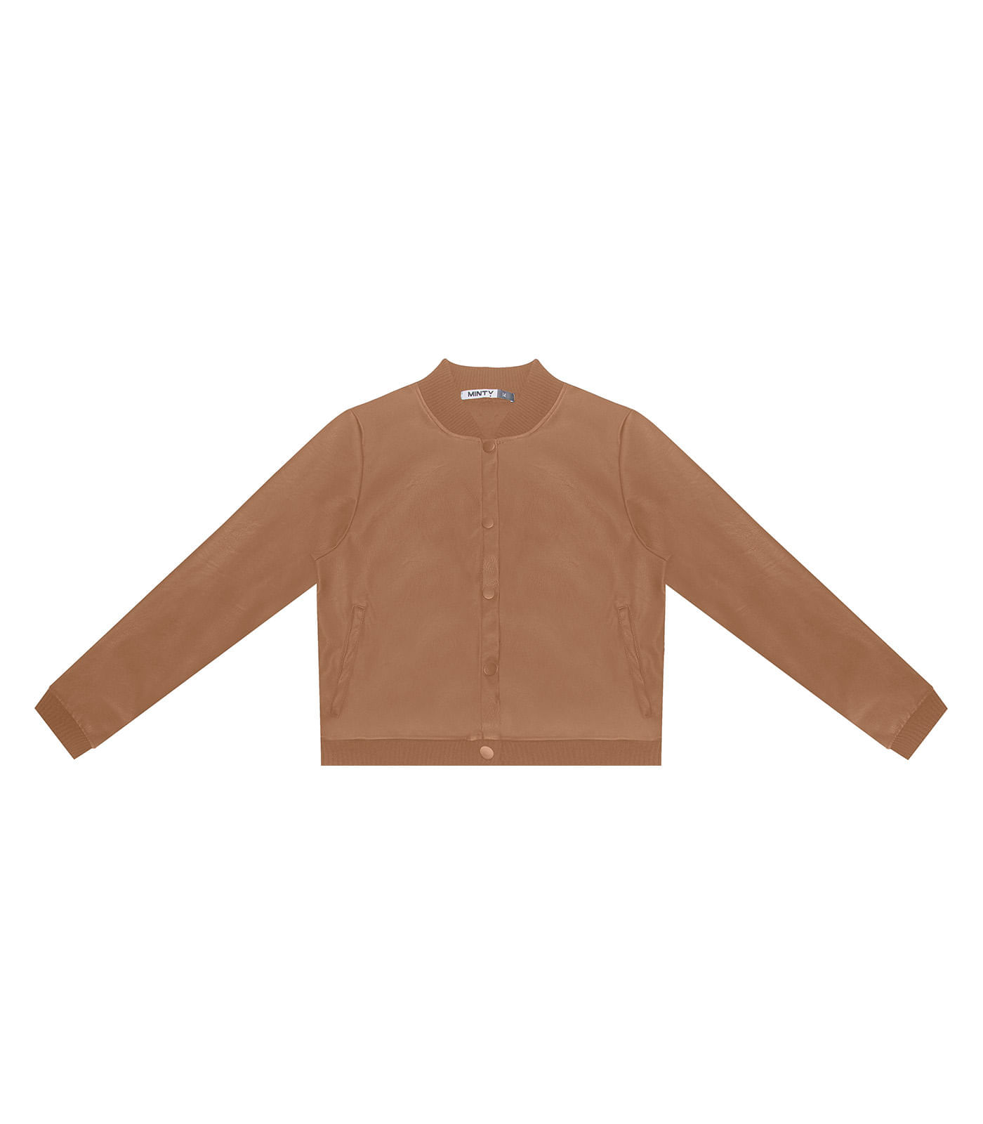Casaco Juvenil Feminino Material Sintético Minty Marrom