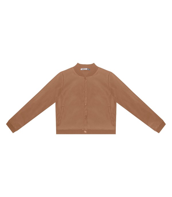Casaco Juvenil Feminino Material Sintético Minty Marrom