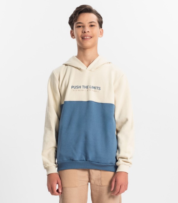Encontraproduto.com.br - Blusão Juvenil Masculino Com Capuz Minty Bege