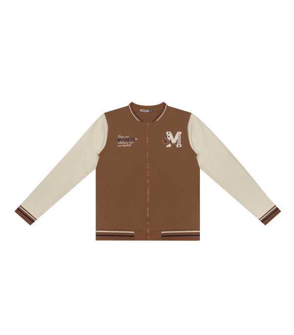Encontraproduto.com.br - Jaqueta Juvenil Masculina Em Moletom Minty Marrom