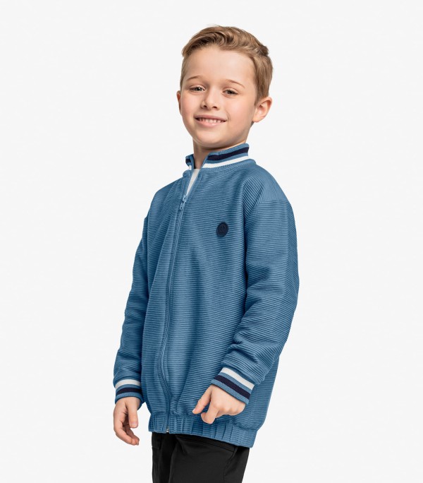 Encontraproduto.com.br - Jaqueta Infantil Masculina Bomber Trick Nick Azul