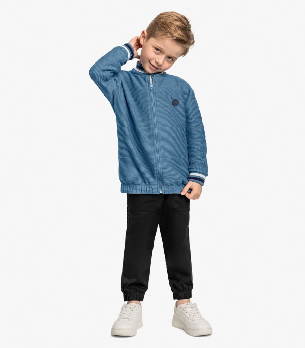 Encontraproduto.com.br - Jaqueta Infantil Masculina Bomber Trick Nick Azul