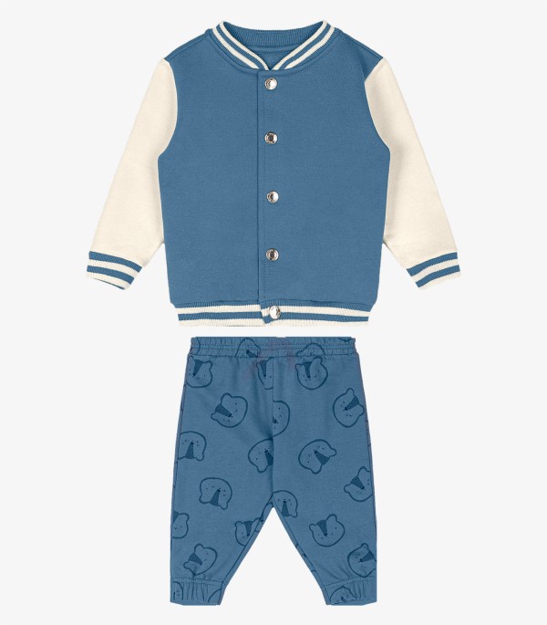 Encontraproduto.com.br - Conjunto Infantil Jaqueta Com Calça Trick Nick Azul