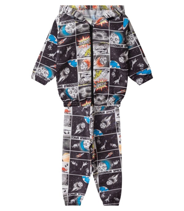 Conjunto Corta Vento Infantil Com Capuz Kappes Preto