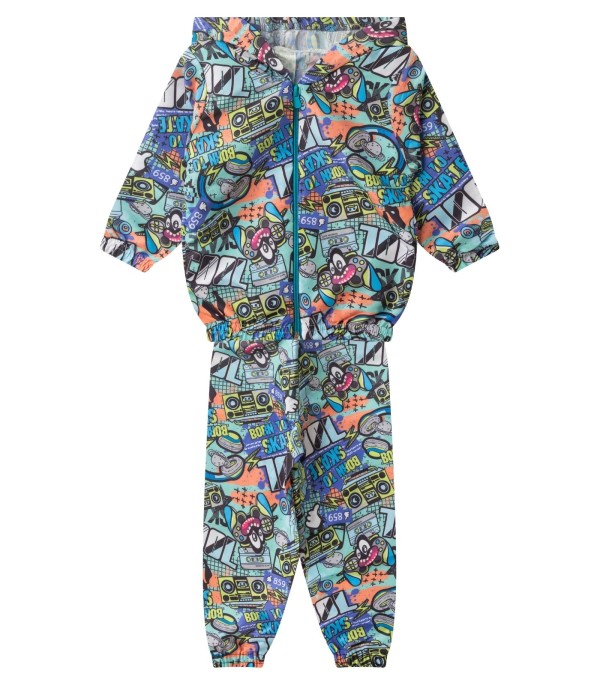 Encontraproduto.com.br - Conjunto Corta Vento Menino Com Capuz Kappes Azul