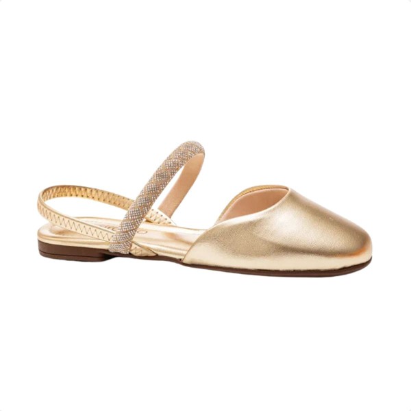 Sapato Slingback Feminino Beira Rio Dourado