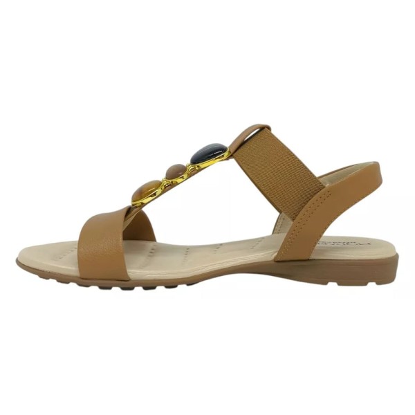 Sandália Rasteira Modare Camel Feminina