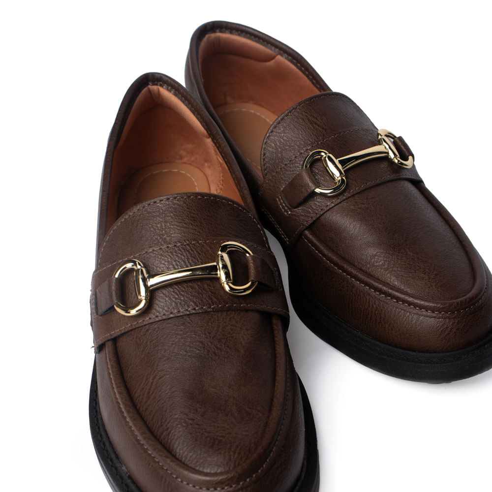 Encontraproduto.com.br - Mocassim Vizzano Metal Marrom