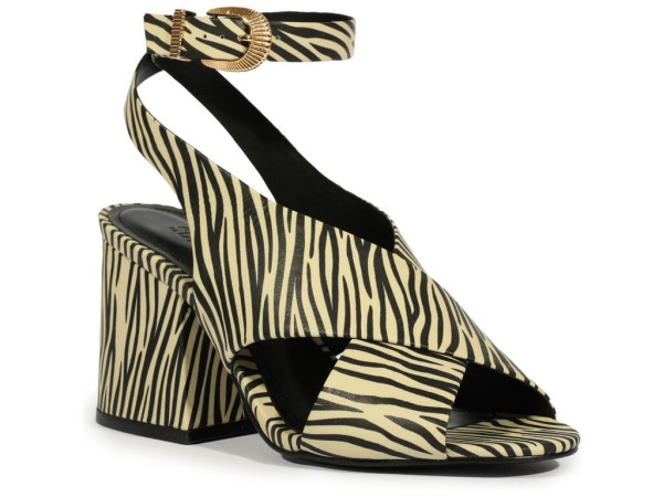 Encontraproduto.com.br - Sandália Schutz Animal Print Zebra Salto Bloco